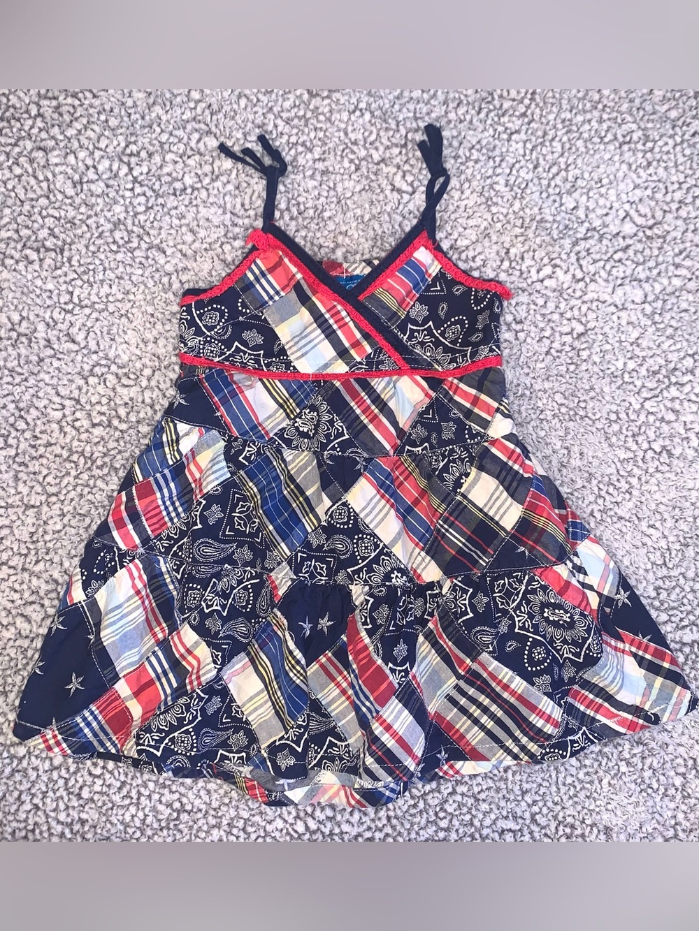 Vintage The Children’s Place sundress Americana  Red White and Blue 6-9 months